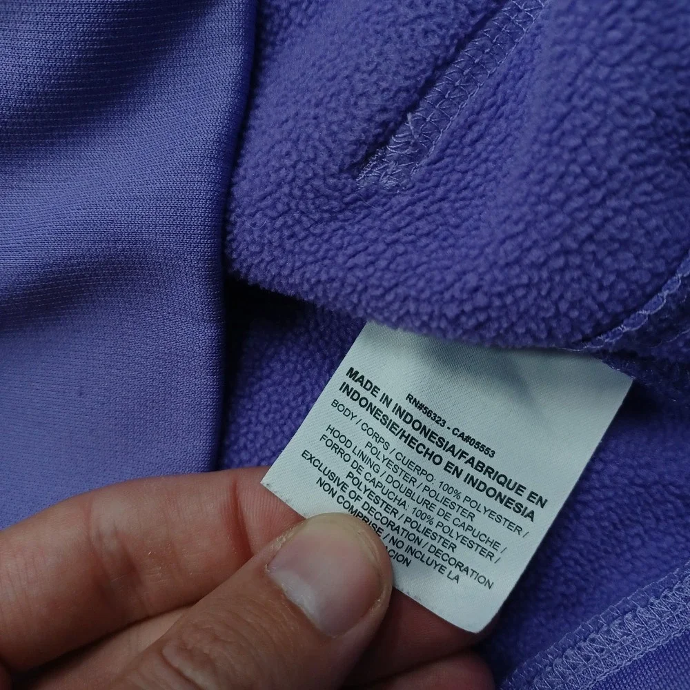 Nike Jacket Womens Large Purple Activewear Full Zip Pockets Gym Training